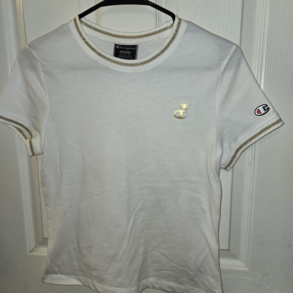 Champion Cream Shirt with Gold Stripes